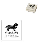 バセ飾ットハウンドファミリー差出人住所 ラバースタンプ (押印)