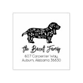 バセ飾ットハウンドファミリー差出人住所 ラバースタンプ (インプリント)