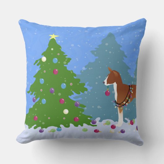 バセ飾ンジの森の木 クッション (正面)