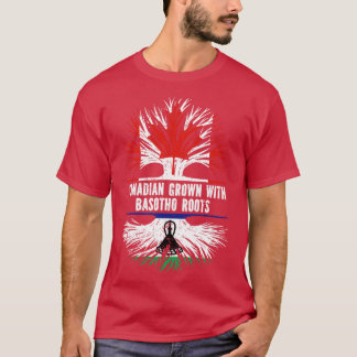 バソトルーツカナダ国旗で栽培されたカナダ Tシャツ