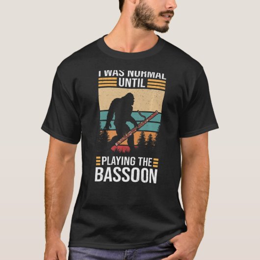 バソニストウッドウィンド楽器&バスーン Tシャツ (正面)