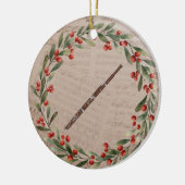 バソンクリスマスオーナメントオーケストラ音楽ギフト セラミックオーナメント (左)