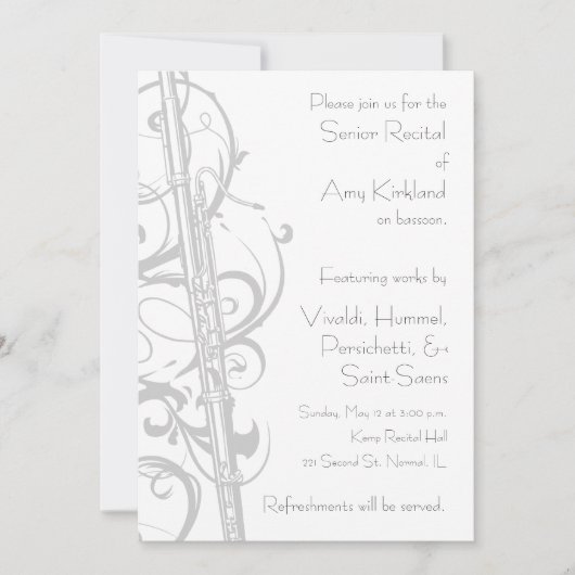 バソン後頭語 招待状 (正面)