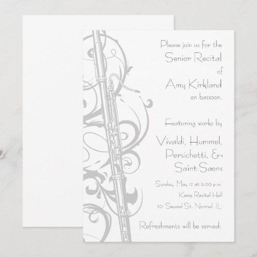 バソン後頭語 招待状 (正面/裏面)