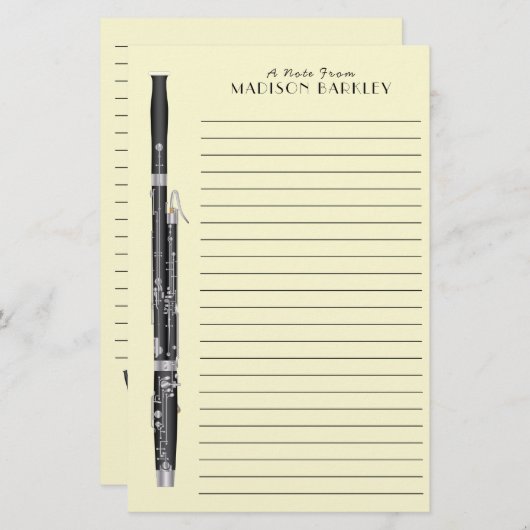 バソーンミュージック先生 便箋 (正面/裏面)