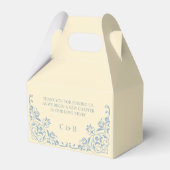 バタエレガントーイエローとブルー結婚の感謝 フェイバーボックス (裏面サイド)