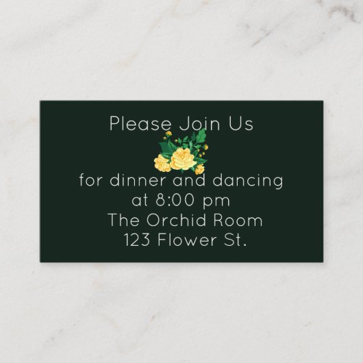 バタエレガントーイエローカメリア披露宴 エンクロージャーカード (正面)