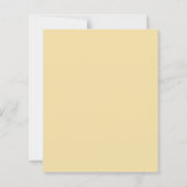 バタエレガントーイエローバジェット結婚式招待状 (裏面)