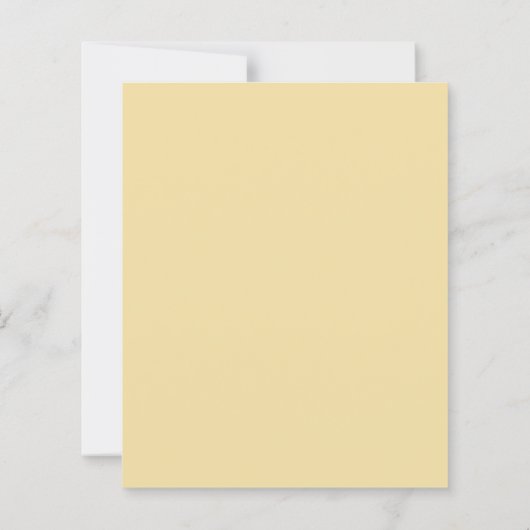 バタエレガントーイエローバジェット結婚式招待状 (裏面)