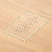 バタエレガントーイエローモノグラモダンム結婚ズ アクリル招待状 (レイダウン)