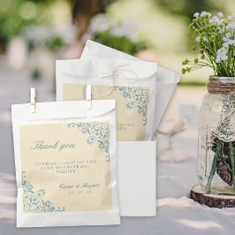 バタエレガントーイエローリージェンシー結婚式の引き出物バッグ フェイバーバッグ