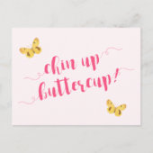 バタカップをあげて!引用文やる気を起こさせるはがき ポストカード (正面)