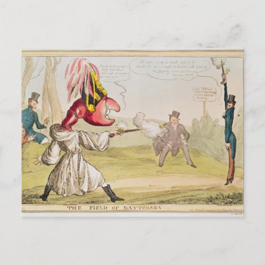 バタシーのフィールド， 1829 ポストカード (正面)