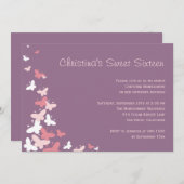 バタバタの誕生日パーティーの招待 招待状 (正面/裏面)