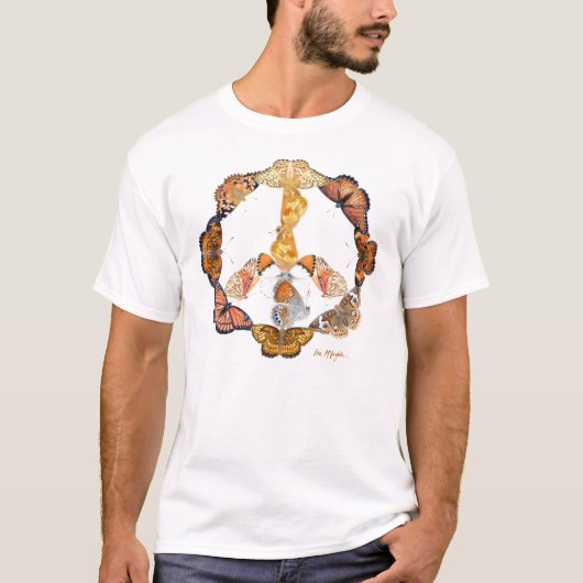 バタバタイの平和記号 Tシャツ (正面)