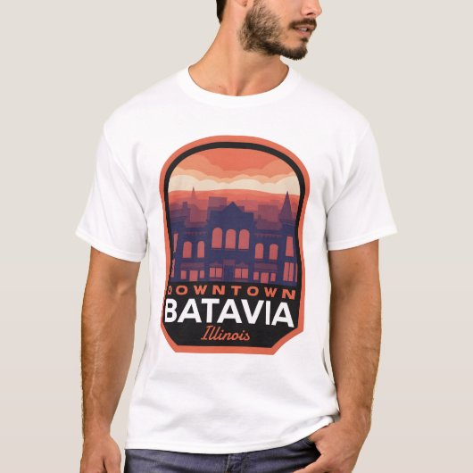 バタビアイリノイ歴史繁華街 Tシャツ (正面)
