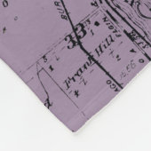 バタビアイリノイ1871マップキツネリバーバレー フリースブランケット (角)