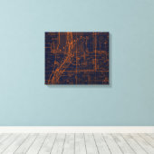 バタビアイリノイ1871地図キツネリバーバレー キャンバスプリント (インサイチュ (ウッドフロア))