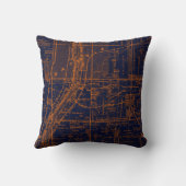 バタビアイリノイ1871地図キツネリバーバレー クッション (裏面)