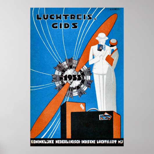 バタビアオランダインディヴィンテージ旅行ポスター ポスター (正面)