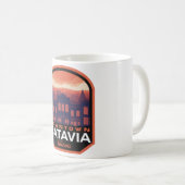 バタビア イリノイ州 歴史的ダウンタウン コーヒーマグカップ (正面右)