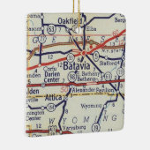 バタビアNYヴィンテージマップ セラミックオーナメント (右)