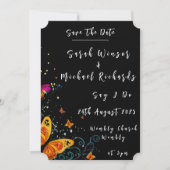 バタフお洒落ィー庭園の結婚式招待状 セーブザデート (正面)