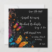 バタフお洒落ィー庭園の結婚式招待状 招待状 (正面)