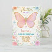 バタフお洒落ィー誕生日招待状 招待状 (スタンド正面)