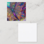 バタフお洒落ラクタルウォーター色デジタルパイ スクエア名刺 (正面/裏面)