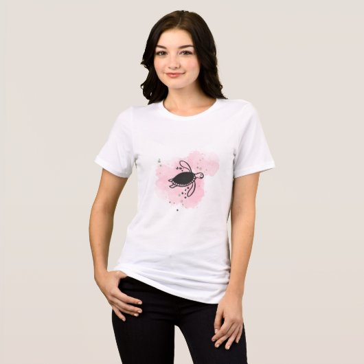バタフお洒落ラスプラッシュ – 芸術的 トライブレンドTシャツ (正面全面)
