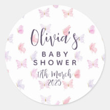 バタフかわいらしィーをテーマにしたパーティーシール。