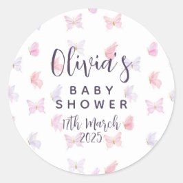 バタフかわいらしィーをテーマにしたパーティーシール。 ラウンドシール