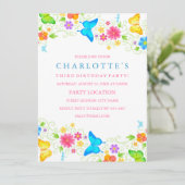 バタフかわいらしィー誕生日招待状 招待状 (スタンド正面)