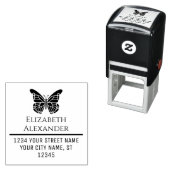 バタフかわいらしライシルエット名差出人住所#1 セルフインキングスタンプ (インサイチュ)