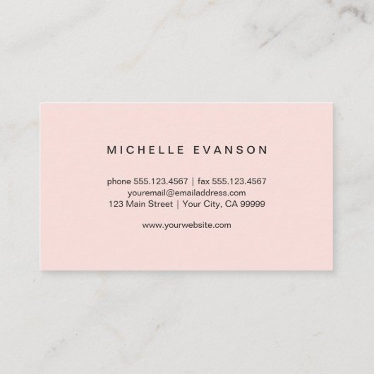 バタフかわいらしロエレガントゴ赤面ピンク 名刺 (裏面)