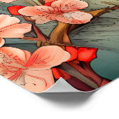 バタフかわいらしロ芸術的イラストレーションアート ポスター (角)