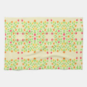 バタファンシーーイエロー付きハンドタオル キッチンタオル (横)