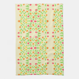 バタファンシーーイエロー付きハンドタオル キッチンタオル