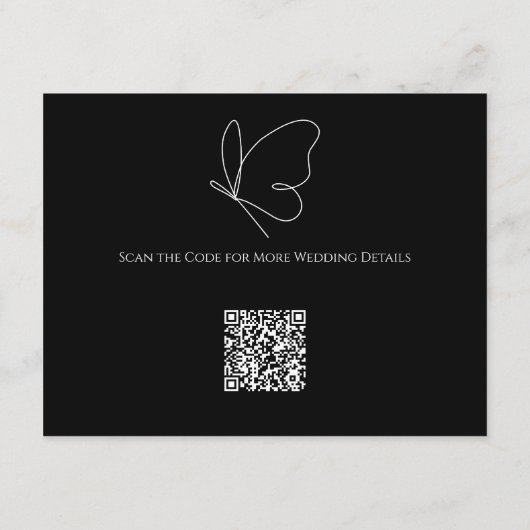 バタフエレガントィの結婚詳細エンクロージャカード エンクロージャーカード (裏面)