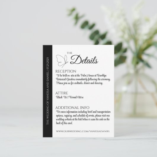 バタフエレガントィの結婚詳細エンクロージャカード エンクロージャーカード (スタンド正面)