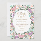 バタフエレガントィーキスパステルベビーシャワー 招待状 (正面)