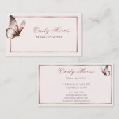 バタフエレガントィーパーソナライズされたビジネスカード 名刺 (正面/裏面)