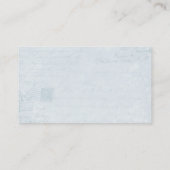 バタフエレガントィーヴィンテージブルーロマンチックエフェメラ 名刺 (裏面)