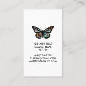 バタフエレガントィー（昆虫）オオカバマダラ、モナーク美しいラッシュ 名刺 (裏面)