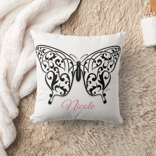 バタフエレガントィ装飾用クッションデザインバイエクシ クッション (ブランケット)