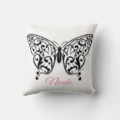 バタフエレガントィ装飾用クッションデザインバイエクシ クッション (裏面)