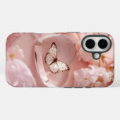 バタフエレガントハート可動ケース Case-Mate iPhoneケース (裏面 (横))