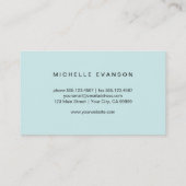 バタフエレガントロのロゴミントグリーン 名刺 (裏面)