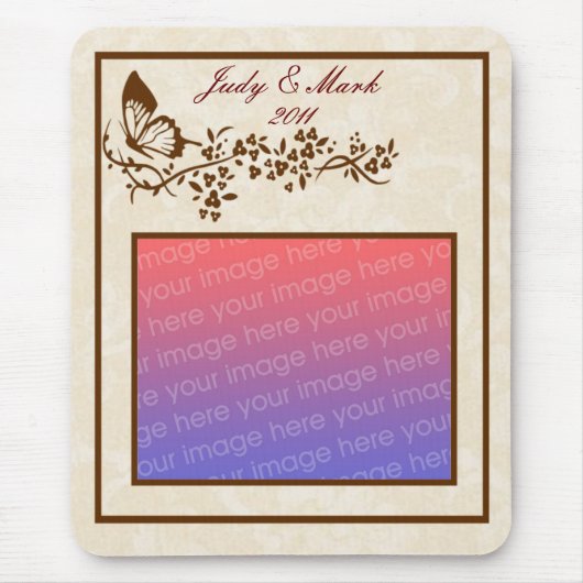 バタフエレガントローマウスパッド マウスパッド (正面)